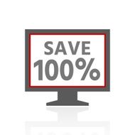 Computer Monitor icon on a white background - ProSeries N17