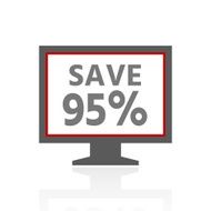 Computer Monitor icon on a white background - ProSeries N18