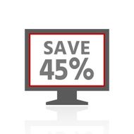 Computer Monitor icon on a white background - ProSeries N28