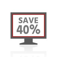 Computer Monitor icon on a white background - ProSeries N29