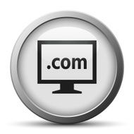 Computer Monitor icon on a silver button - SilverSeries N120