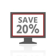 Computer Monitor icon on a white background - ProSeries N33