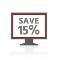 Computer Monitor icon on a white background - ProSeries N34