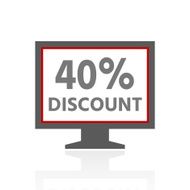 Computer Monitor icon on a white background - ProSeries N49