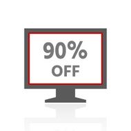 Computer Monitor icon on a white background - ProSeries N68