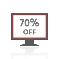 Computer Monitor icon on a white background - ProSeries N70