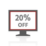 Computer Monitor icon on a white background - ProSeries N75