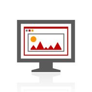 Computer Monitor icon on a white background - ProSeries N86