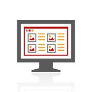Computer Monitor icon on a white background - ProSeries N89