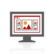 Computer Monitor icon on a white background - ProSeries N90