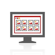 Computer Monitor icon on a white background - ProSeries N91