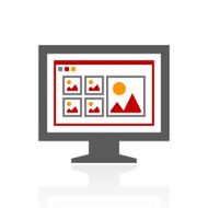 Computer Monitor icon on a white background - ProSeries N92