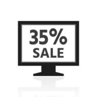 Computer Monitor icon on a white background - PrimeSeries N11