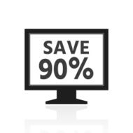Computer Monitor icon on a white background - PrimeSeries N20