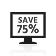Computer Monitor icon on a white background - PrimeSeries N23