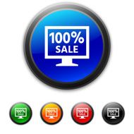 Computer Monitor icon on round buttons - ShinedSeries N162