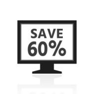 Computer Monitor icon on a white background - PrimeSeries N26