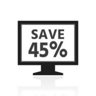 Computer Monitor icon on a white background - PrimeSeries N29