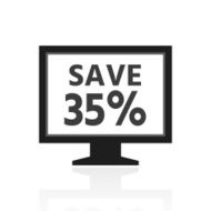 Computer Monitor icon on a white background - PrimeSeries N31