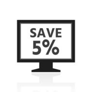 Computer Monitor icon on a white background - PrimeSeries N37