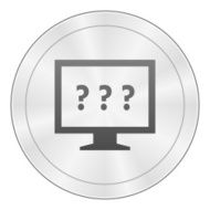Computer Monitor icon on a round button - SharpSeries N92