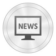 Computer Monitor icon on a round button - SharpSeries N98