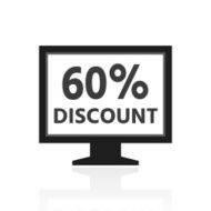 Computer Monitor icon on a white background - PrimeSeries N46