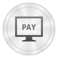 Computer Monitor icon on a round button - SharpSeries N101