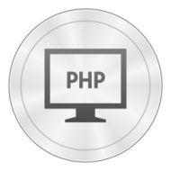 Computer Monitor icon on a round button - SharpSeries N102