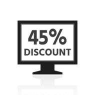 Computer Monitor icon on a white background - PrimeSeries N49