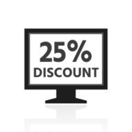 Computer Monitor icon on a white background - PrimeSeries N53