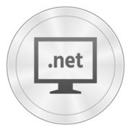 Computer Monitor icon on a round button - SharpSeries N118