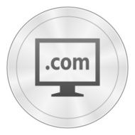 Computer Monitor icon on a round button - SharpSeries N119
