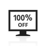 Computer Monitor icon on a white background - PrimeSeries N68