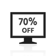 Computer Monitor icon on a white background - PrimeSeries N71