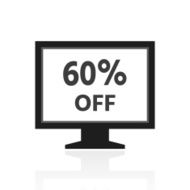 Computer Monitor icon on a white background - PrimeSeries N72