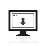 Computer Monitor icon on a white background - PrimeSeries N79