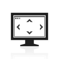 Computer Monitor icon on a white background - PrimeSeries N80
