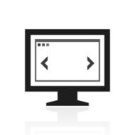 Computer Monitor icon on a white background - PrimeSeries N82