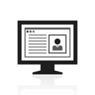 Computer Monitor icon on a white background - PrimeSeries N85
