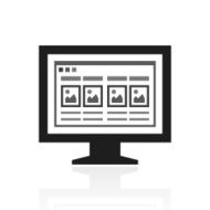 Computer Monitor icon on a white background - PrimeSeries N86