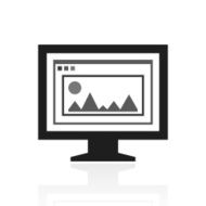 Computer Monitor icon on a white background - PrimeSeries N87