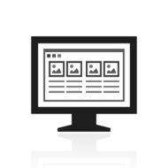 Computer Monitor icon on a white background - PrimeSeries N88