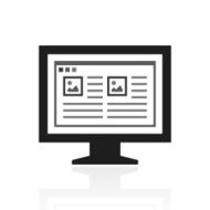 Computer Monitor icon on a white background - PrimeSeries N89