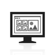 Computer Monitor icon on a white background - PrimeSeries N93