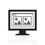 Computer Monitor icon on a white background - PrimeSeries N94