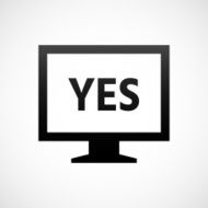 Computer Monitor icon on a white background - ShadeSeries N110
