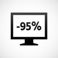 Computer Monitor icon on a white background - ShadeSeries N143