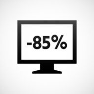 Computer Monitor icon on a white background - ShadeSeries N145