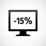 Computer Monitor icon on a white background - ShadeSeries N159